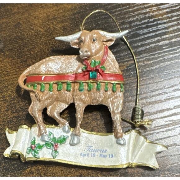 Kurt Adler Horoscope Series Ornament TAURUS - Picture 1 of 4